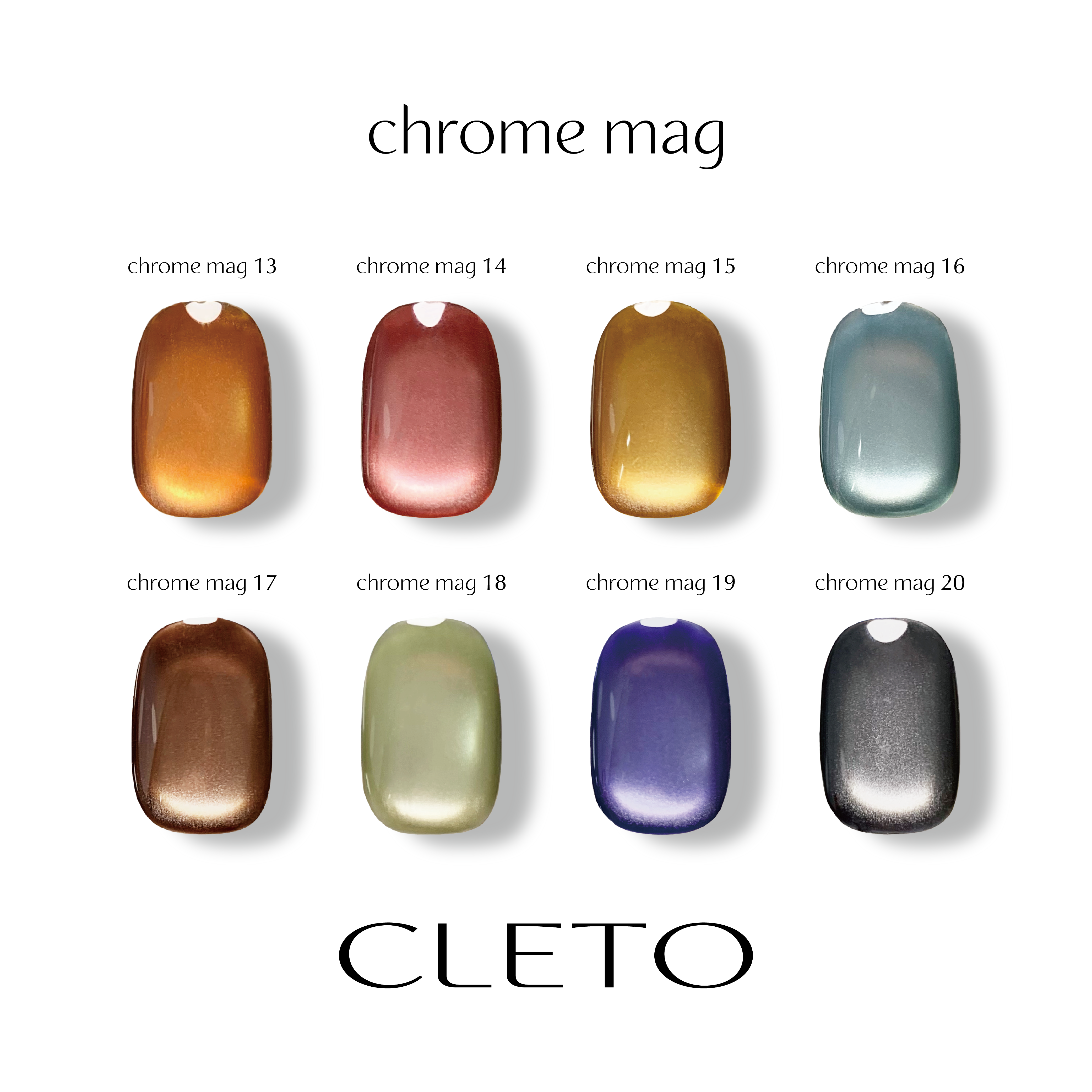 Cleto Chrome Mag Set 2 - 8 Color Set (13-20) – Zillabeau