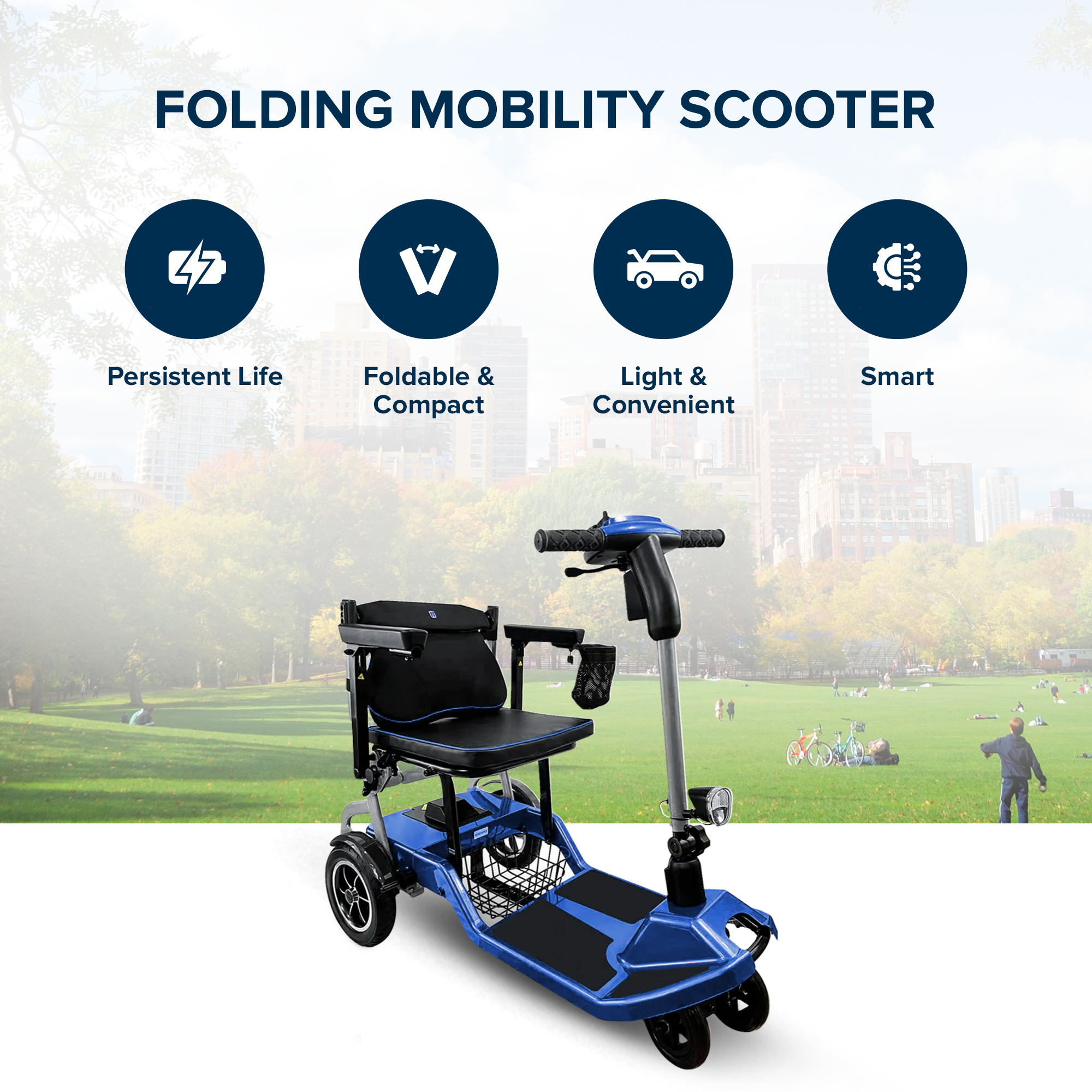 ZiiLIF-R3b 2024 Ultra Lightweight Folding Mobility Scooter for