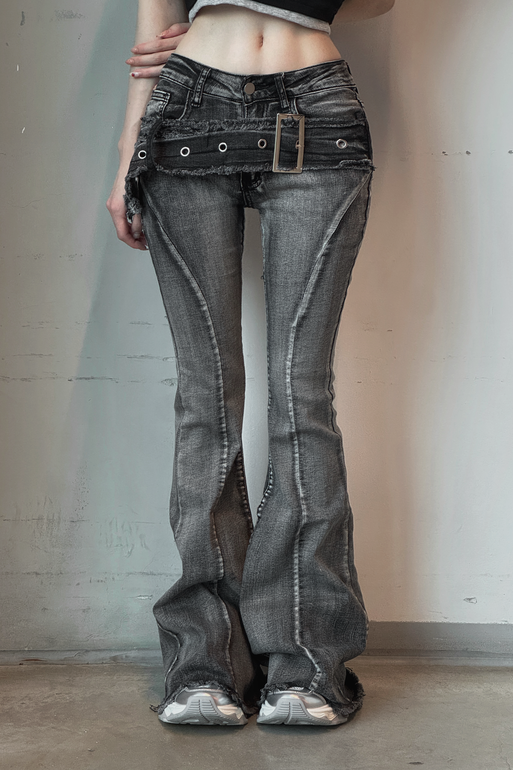 ベルトラインフレアデニム ZC19272