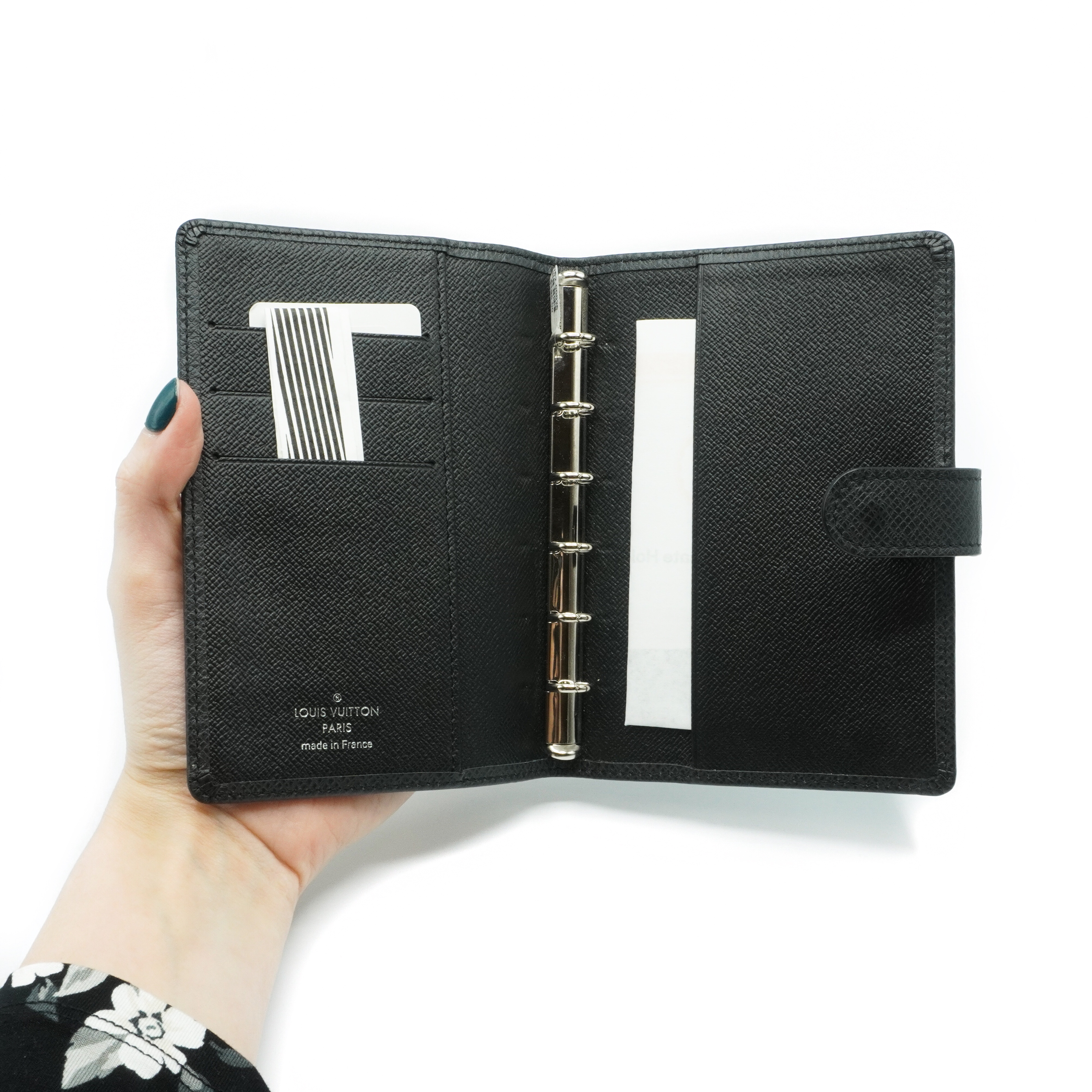 Louis Vuitton Black Taiga Leather Agenda PM Wallet | Lumina Gem