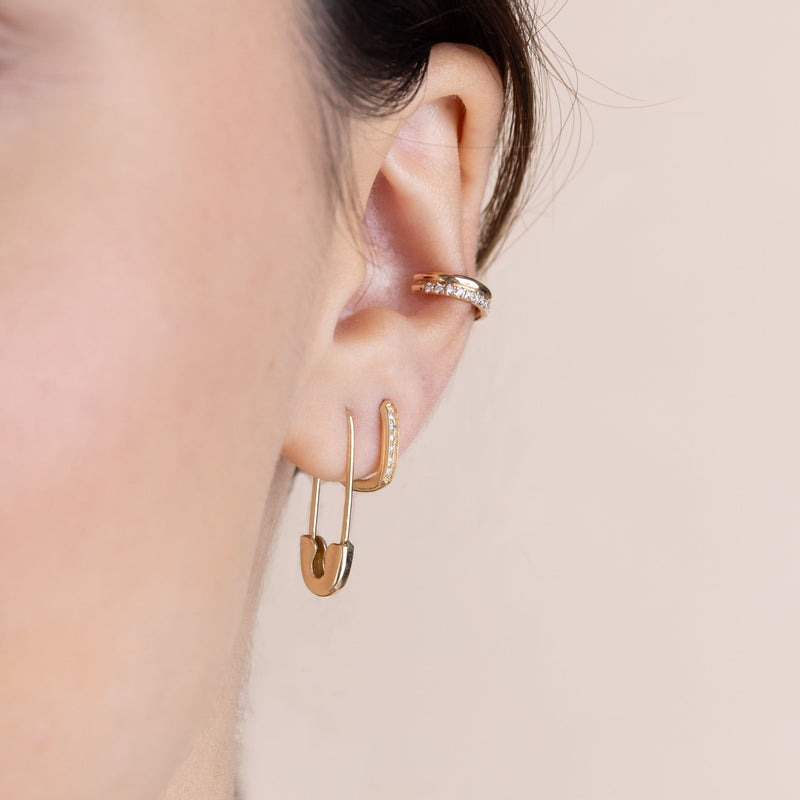 Zoë Chicco 14k Gold Safety Pin Threader Earring – ZOË CHICCO