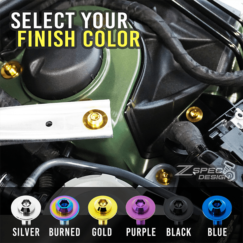 ZSPEC Fastener Kit, Door Jams Area for Nissan Z33 350z, Titanium