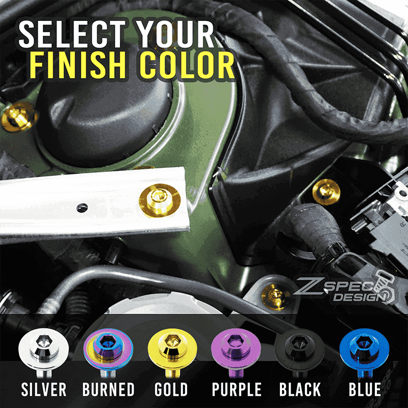 ZSPEC Shoulder-Bolt Timing Fasteners, No Bushings, 300zx Z32, Titanium