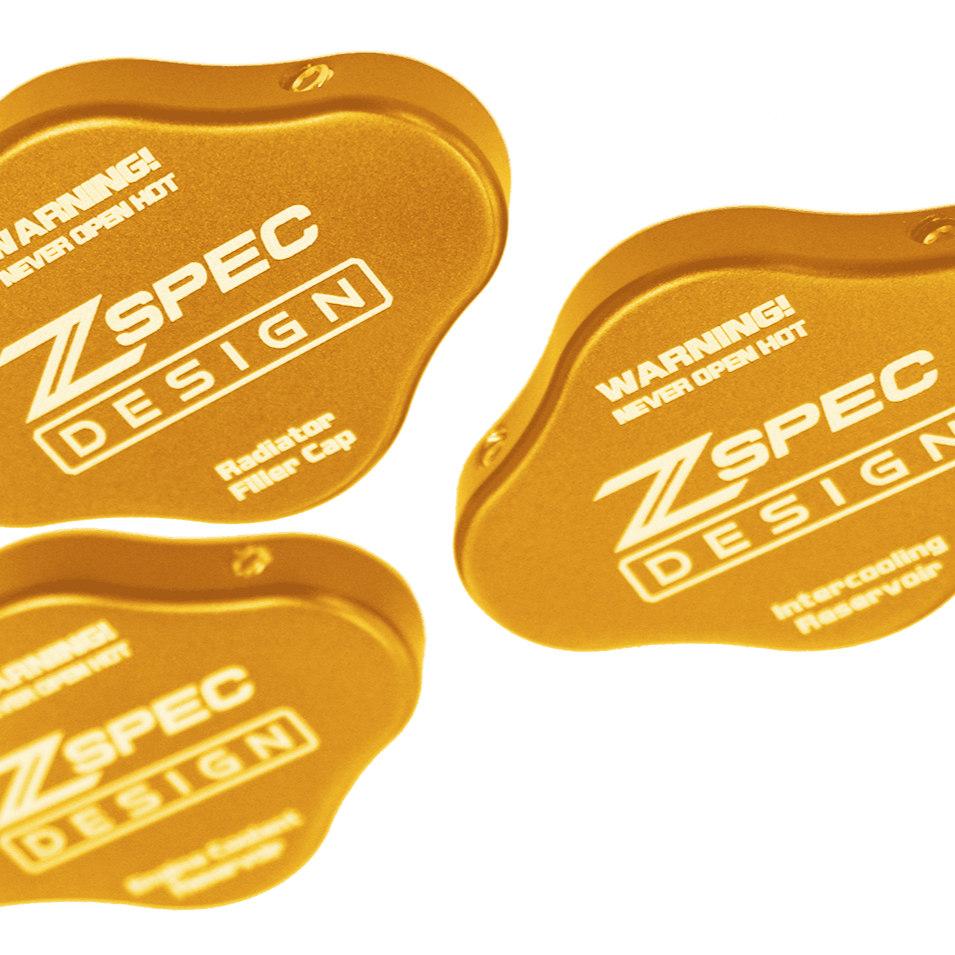 ZSPEC Fluid Reservoir Cap Covers Set for Nissan Z RZ34,Billet, 3 Caps