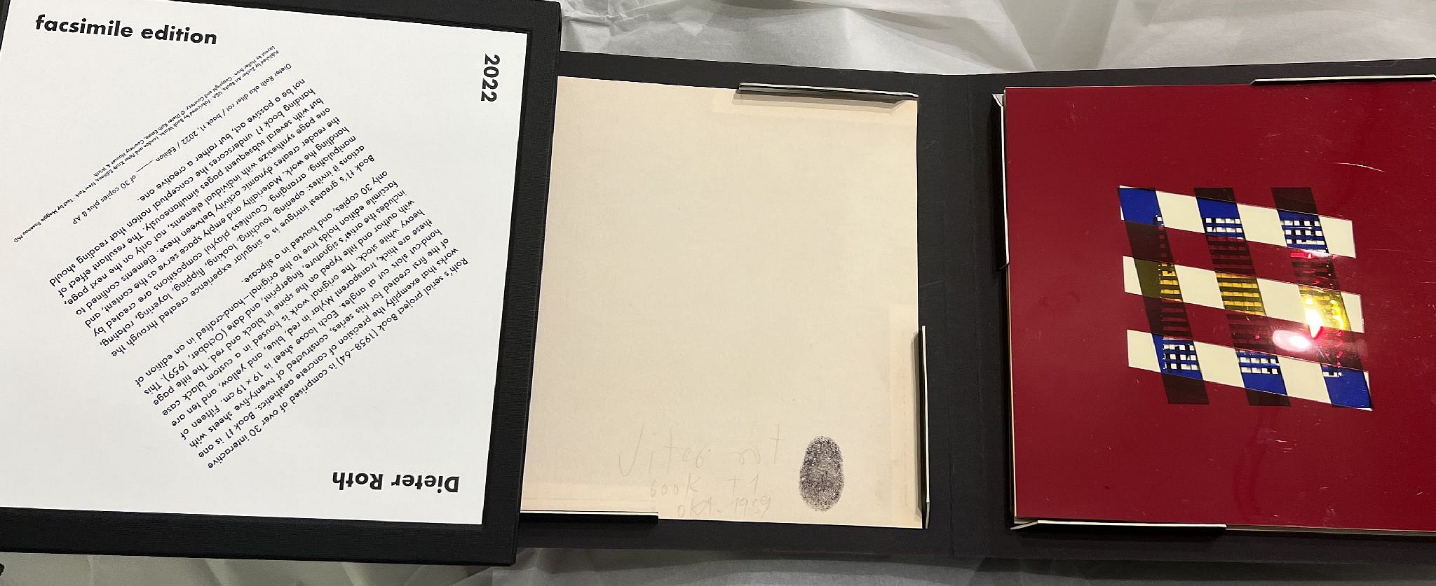 Dieter Roth | book t1, 1959 facsimile | 2022 | Zucker Art Books