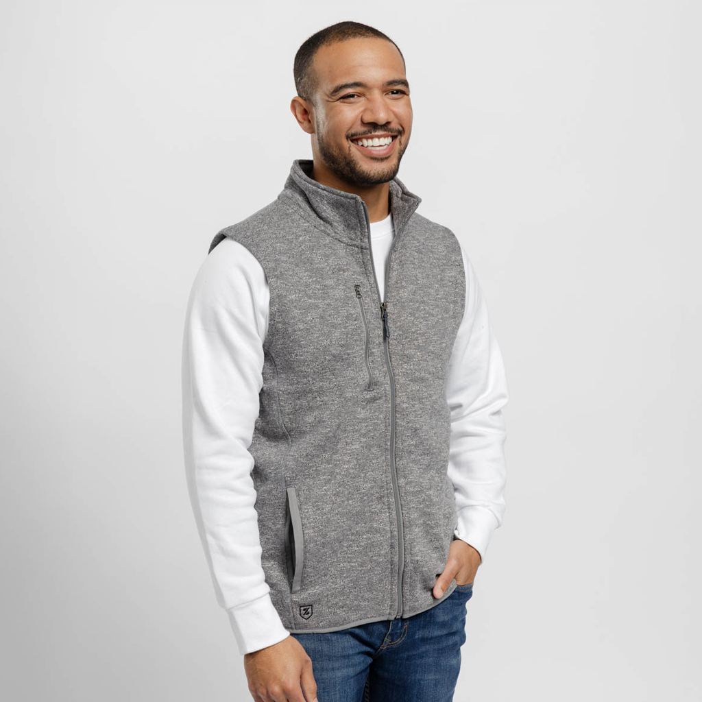 Zusa Men's Midtown Fleece Vest | Eco-Friendly Fleece Vests for Men