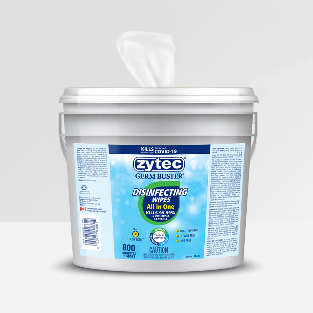 Disinfecting Wipes - All in One - 800 Wipes - Zytec Germ Buster