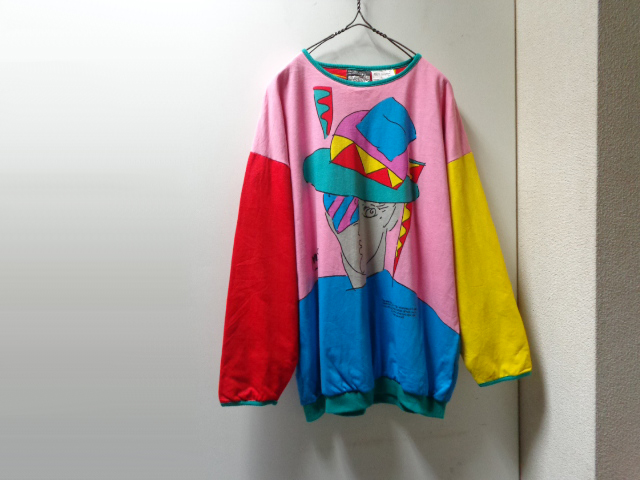 87'S PETER MAX（※NEO MAX） REPEATING PATTERNE REVERSIBLE SWEAT