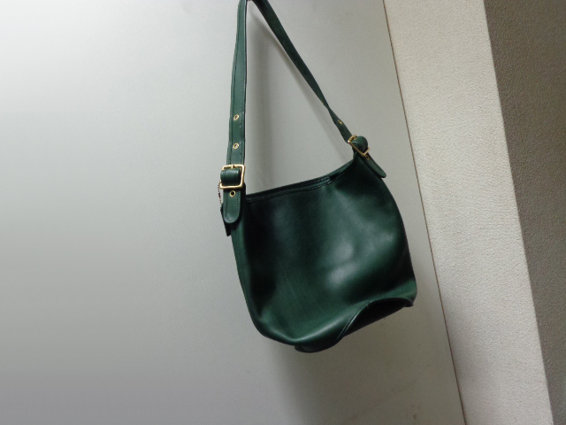 OLD COACH GREEN LEATHER SHOLDER BAG （オールド コーチ 緑本革仕様
