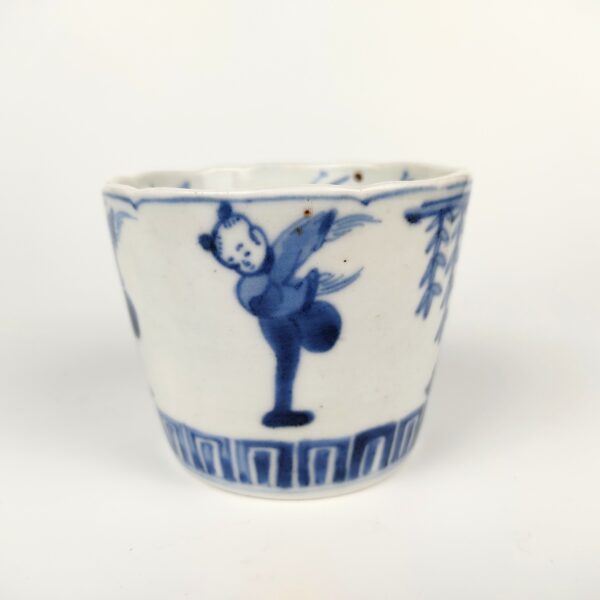 伊万里 染付唐子そば猪口 – 古美術西川