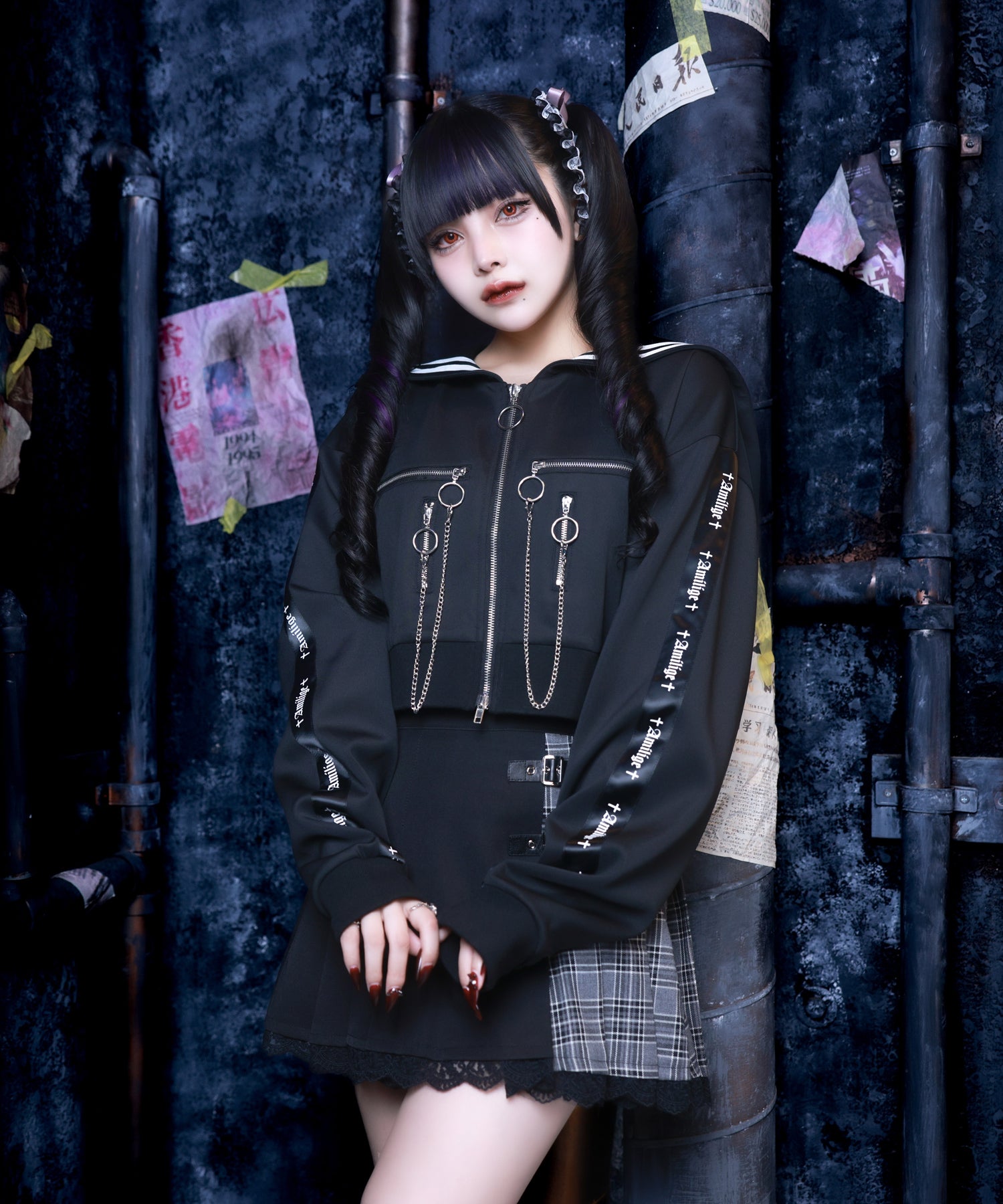 セーラーカラーフロントZIPジャージ– A AM STUDIO