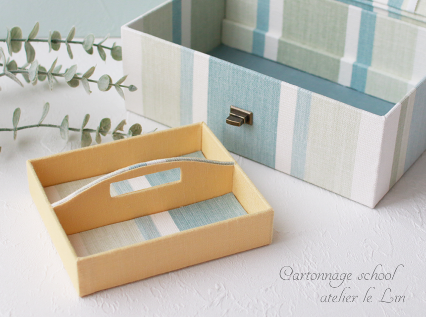 お裁縫箱 | カルトナージュ教室アトリエルラン 大阪京都