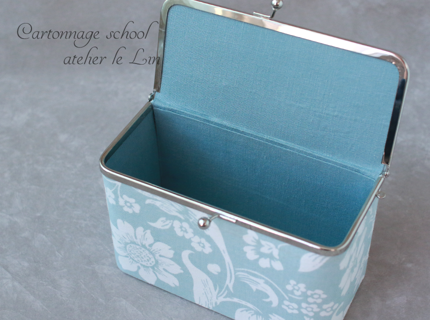 大阪高槻 カルトナージュ教室アトリエルラン | サイズ違いのがま口ボックス