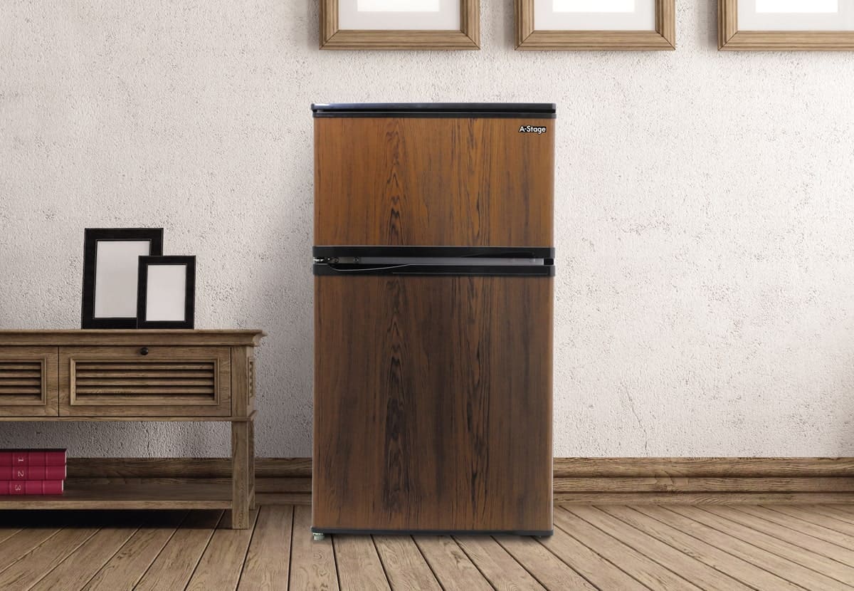 2ドア冷凍/冷蔵庫 90L 木目調(BR-90DW)｜A-Stage inc.