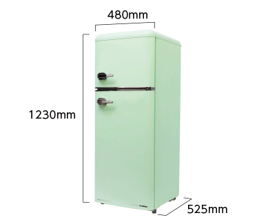 2ドアレトロ冷凍/冷蔵庫 115L（WRE-2115）｜A-Stage inc.