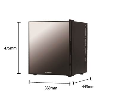 1ドアミラーガラス冷蔵庫 32L（WRH-M132）｜A-Stage inc.