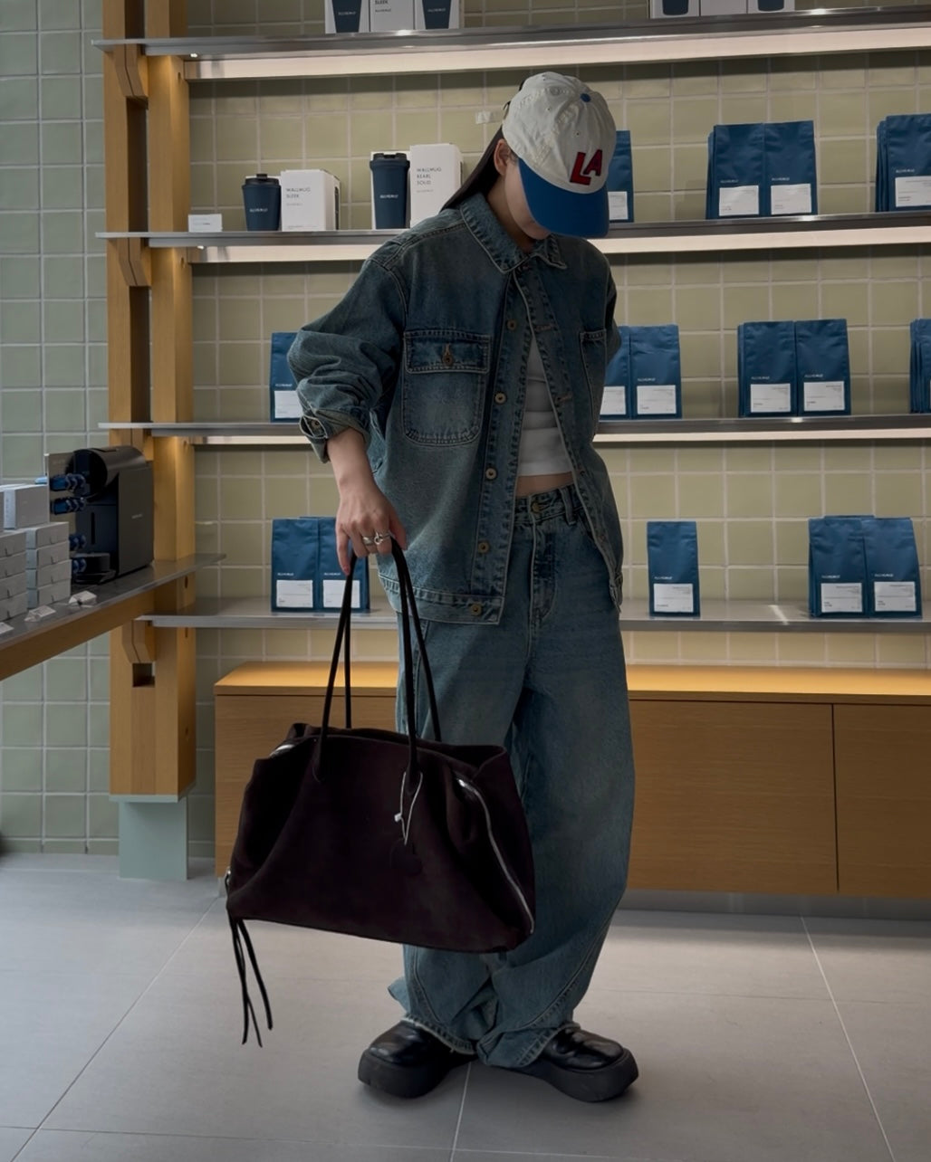 Suede Boston square bag L – A.subjjject