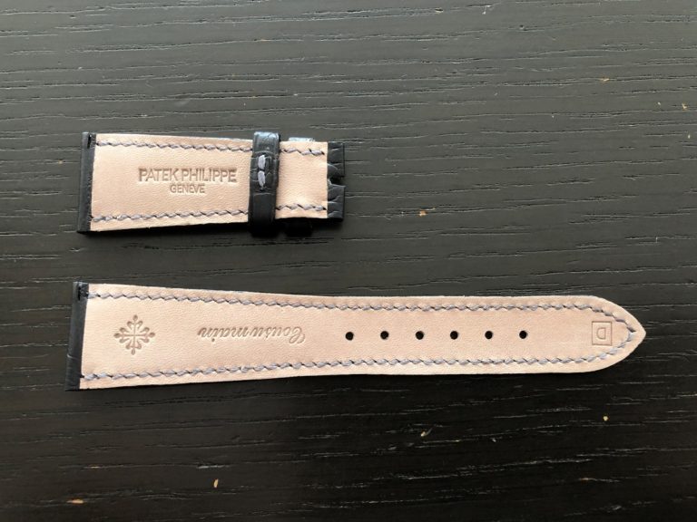 パテックフィリップ レザー(革)ベルト 21×16mm(ショート) ブラック