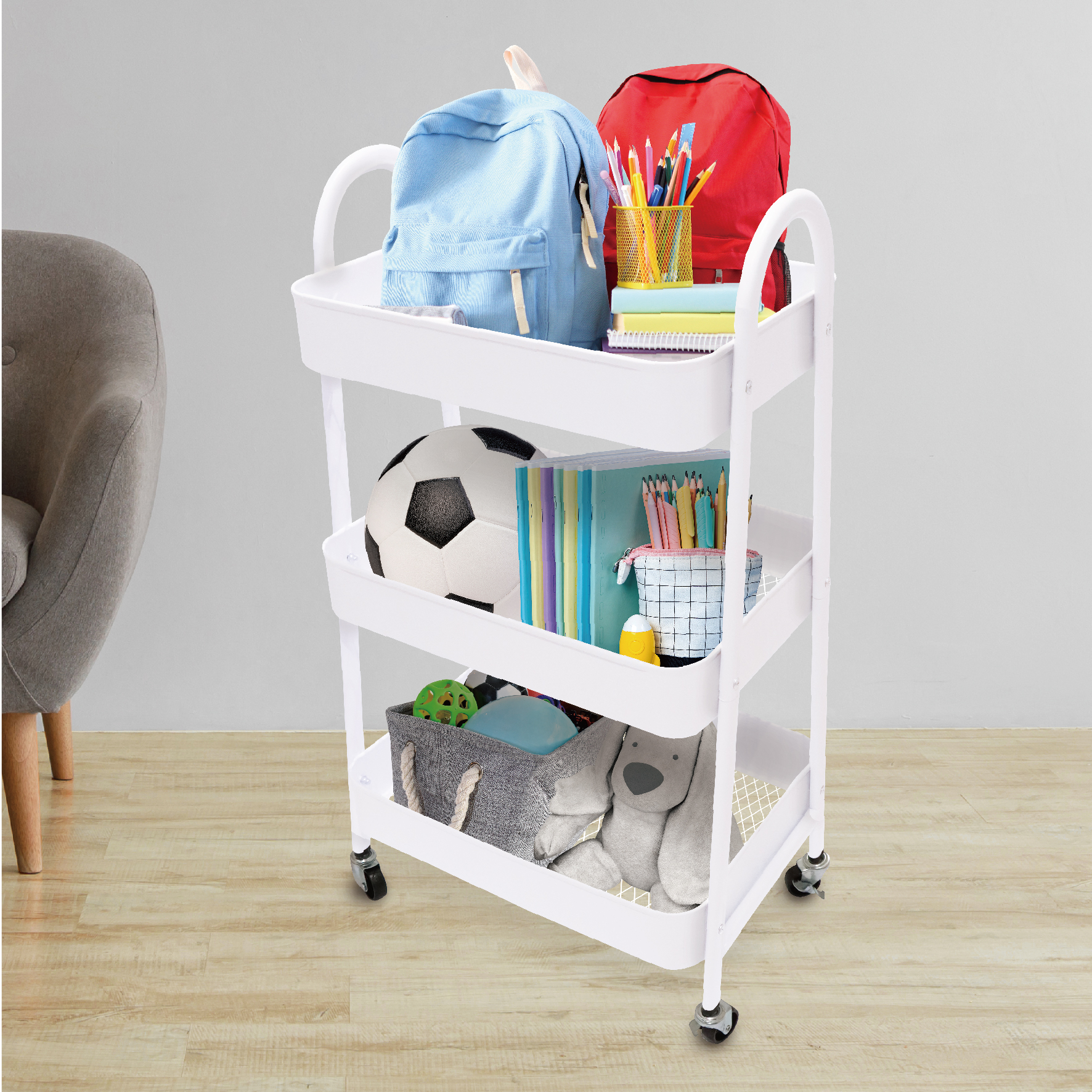 キャスター付き3段ワゴン – 株式会社アクセル