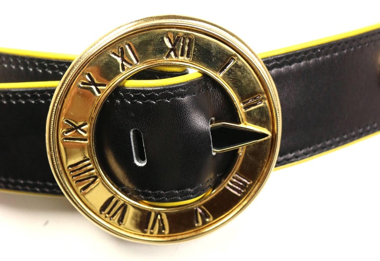 Escada Clock Belt For Sale at 1stDibs