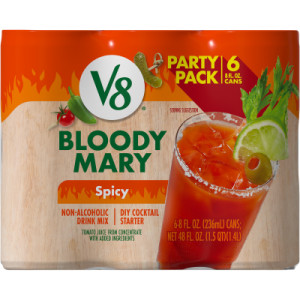 V8® Bloody Mary Spicy Mix, 8 fl oz (4 Cases of 6 Cans) - Campbells