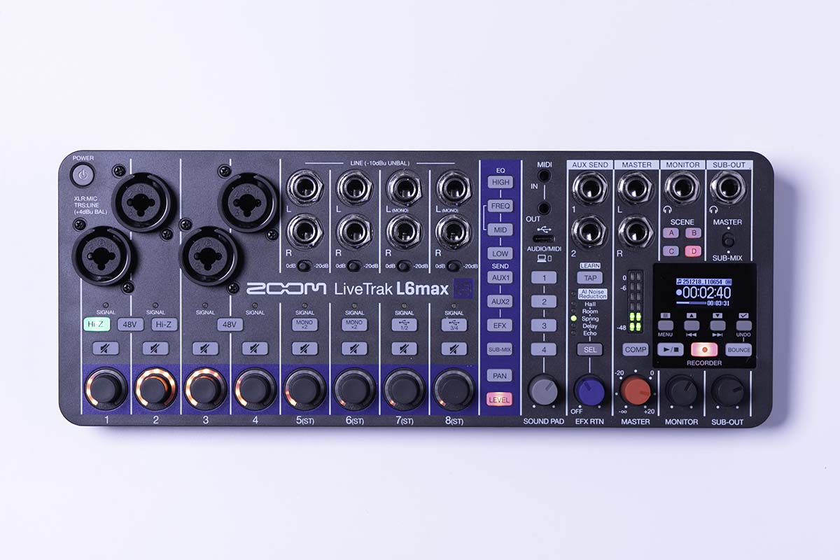 ZOOM LiveTrak L6max｜ギタリストのライブ・レコーディングをより身近
