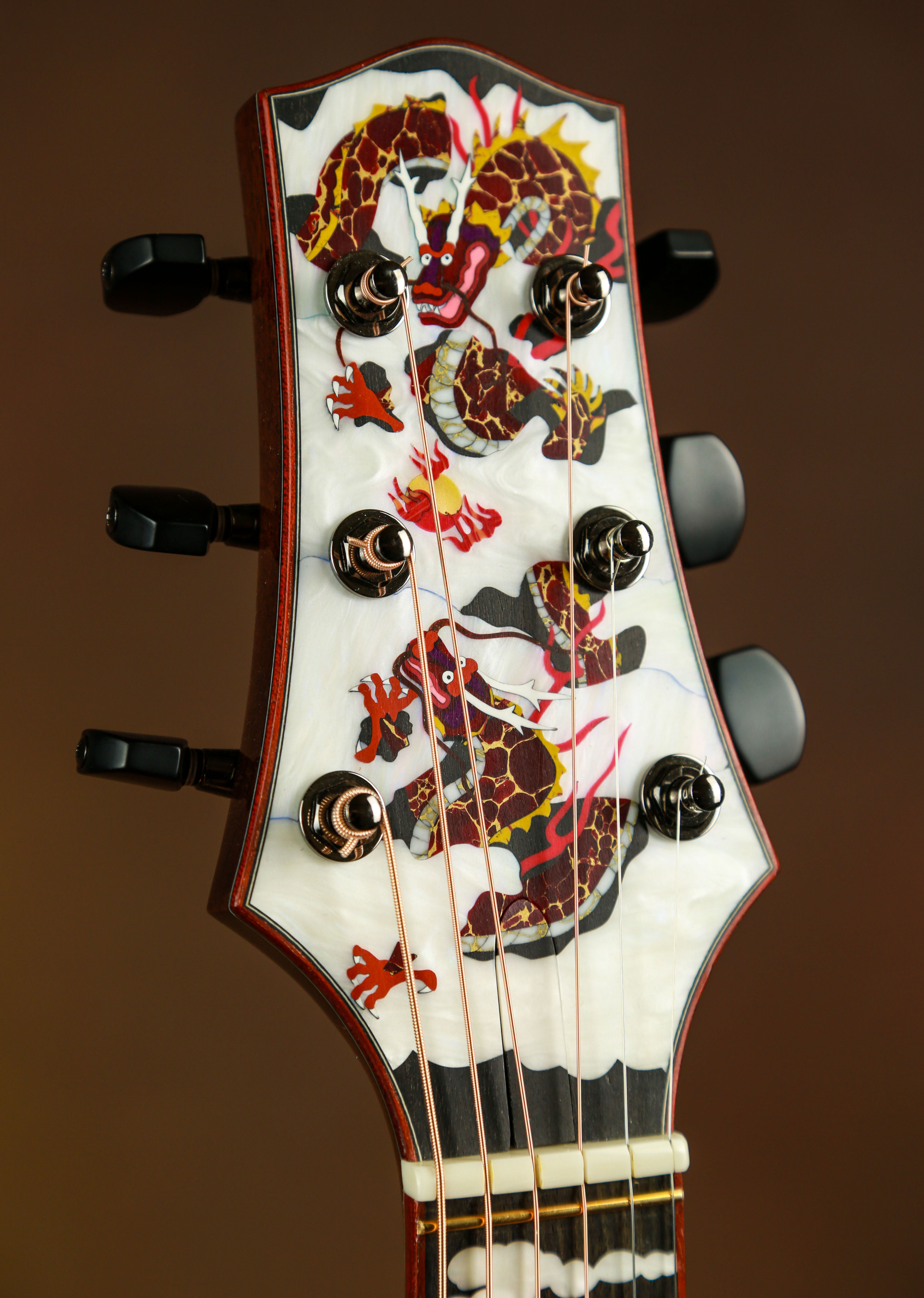 Harvey Leach The Great Wall Masterpiece Art Guitar OM Acoustic