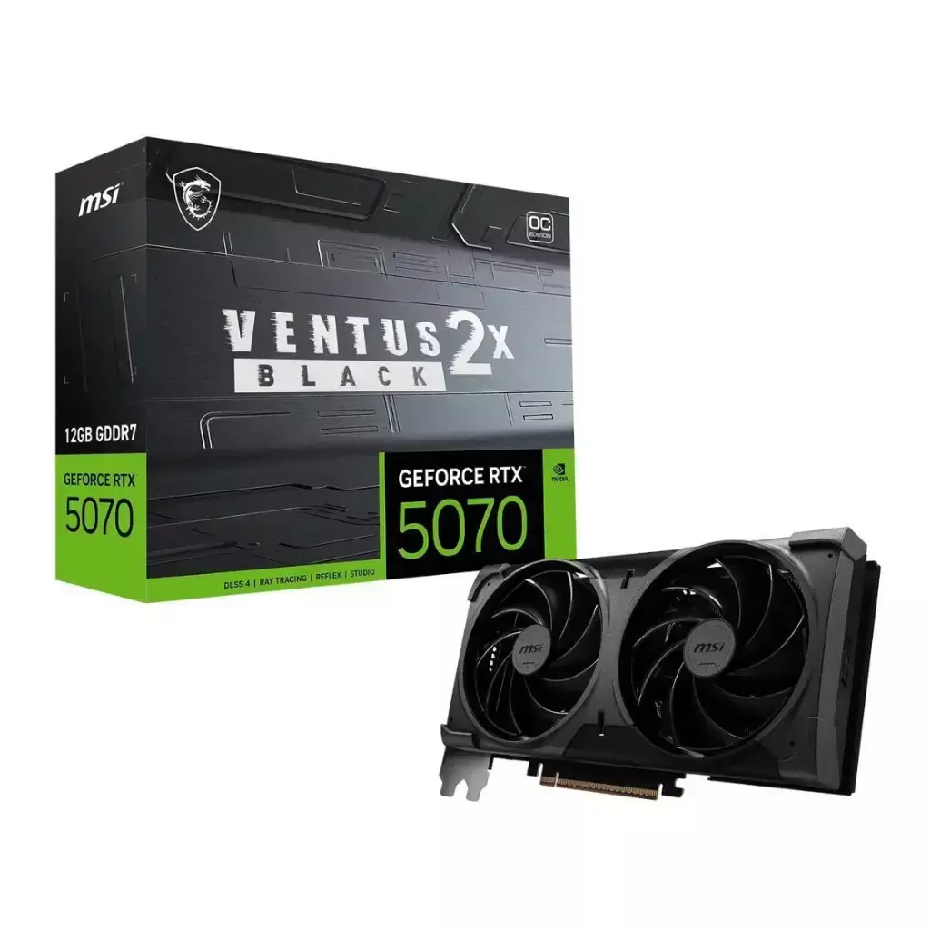 MSI GeForce RTX 5070 12G VENTUS 2X BLACK OC | SoloTodo.cl