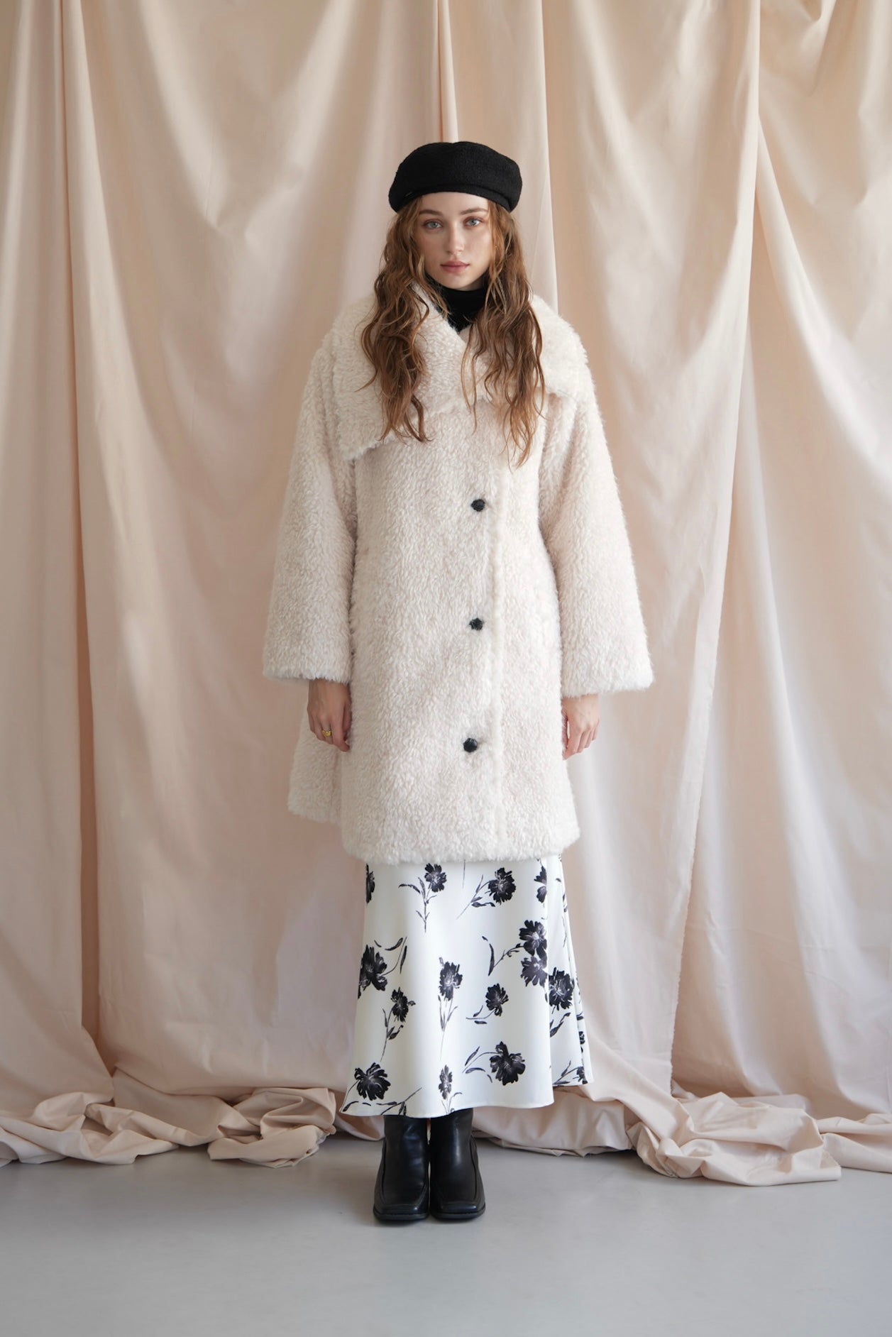 layered collar boa coat – Acka online store