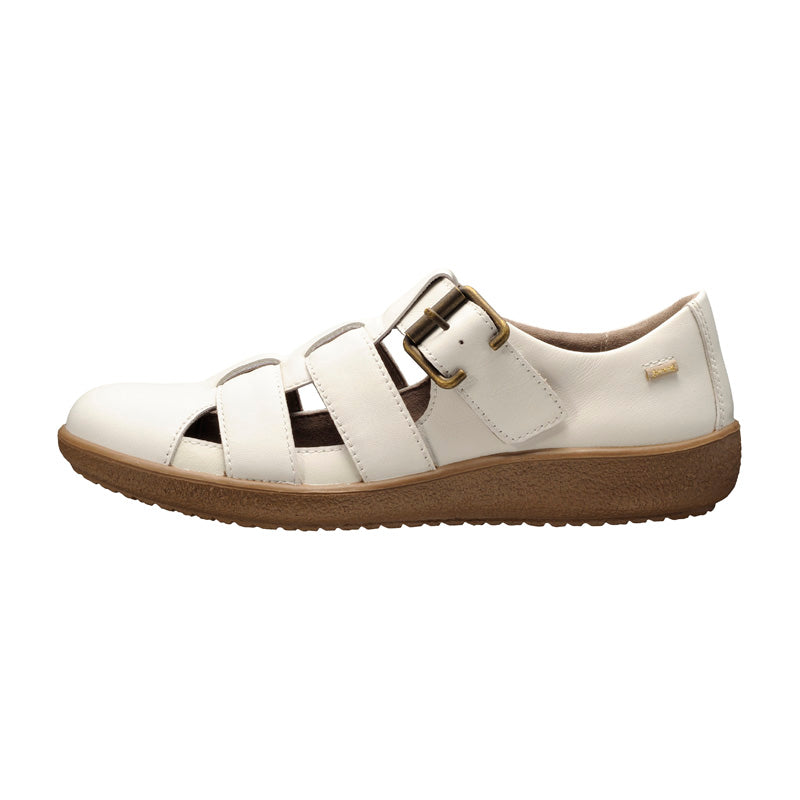 アキレス・ソルボ C 554 白｜牛革3E ストラップ付きグルカシューズ