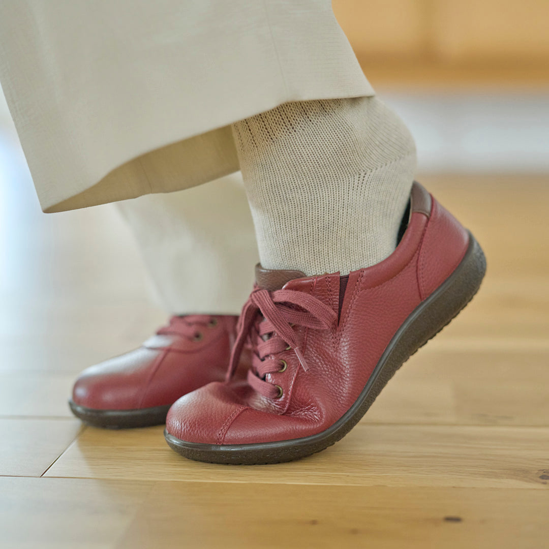 アキレス・ソルボ C 618 黒｜隠しゴムでスリッポン感覚｜大人可愛い