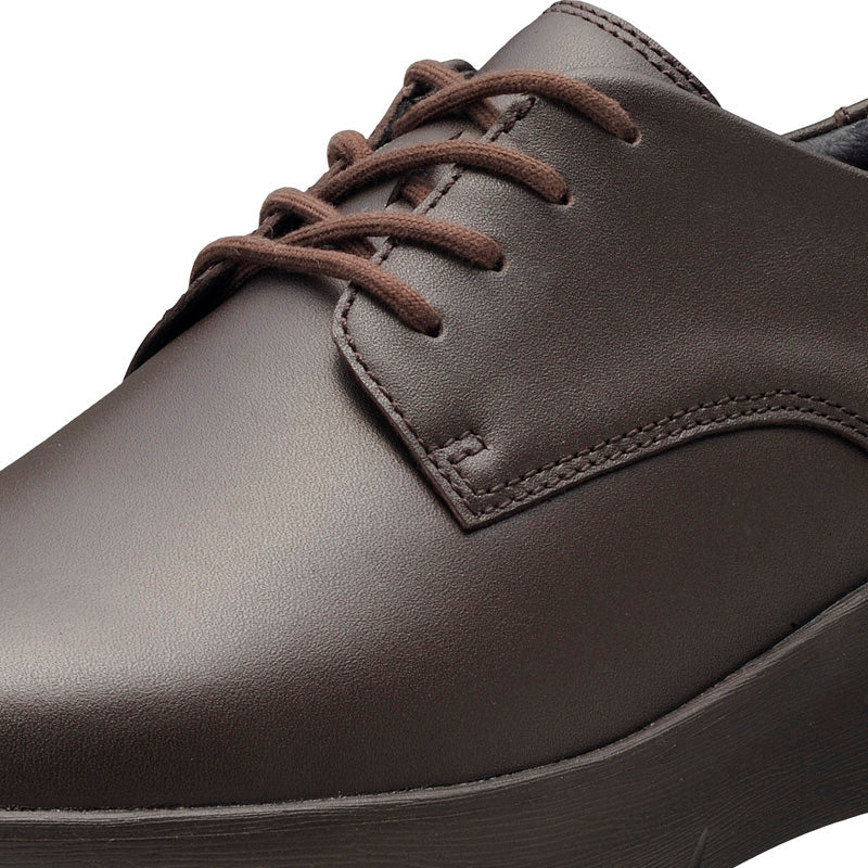 アキレス・ソルボ H 591 コーヒー｜牛革3E厚底シューズ