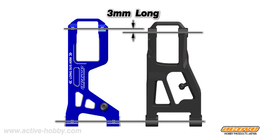 ドリパケ対応アルミ・フロントロングサスアーム - Active Hobby