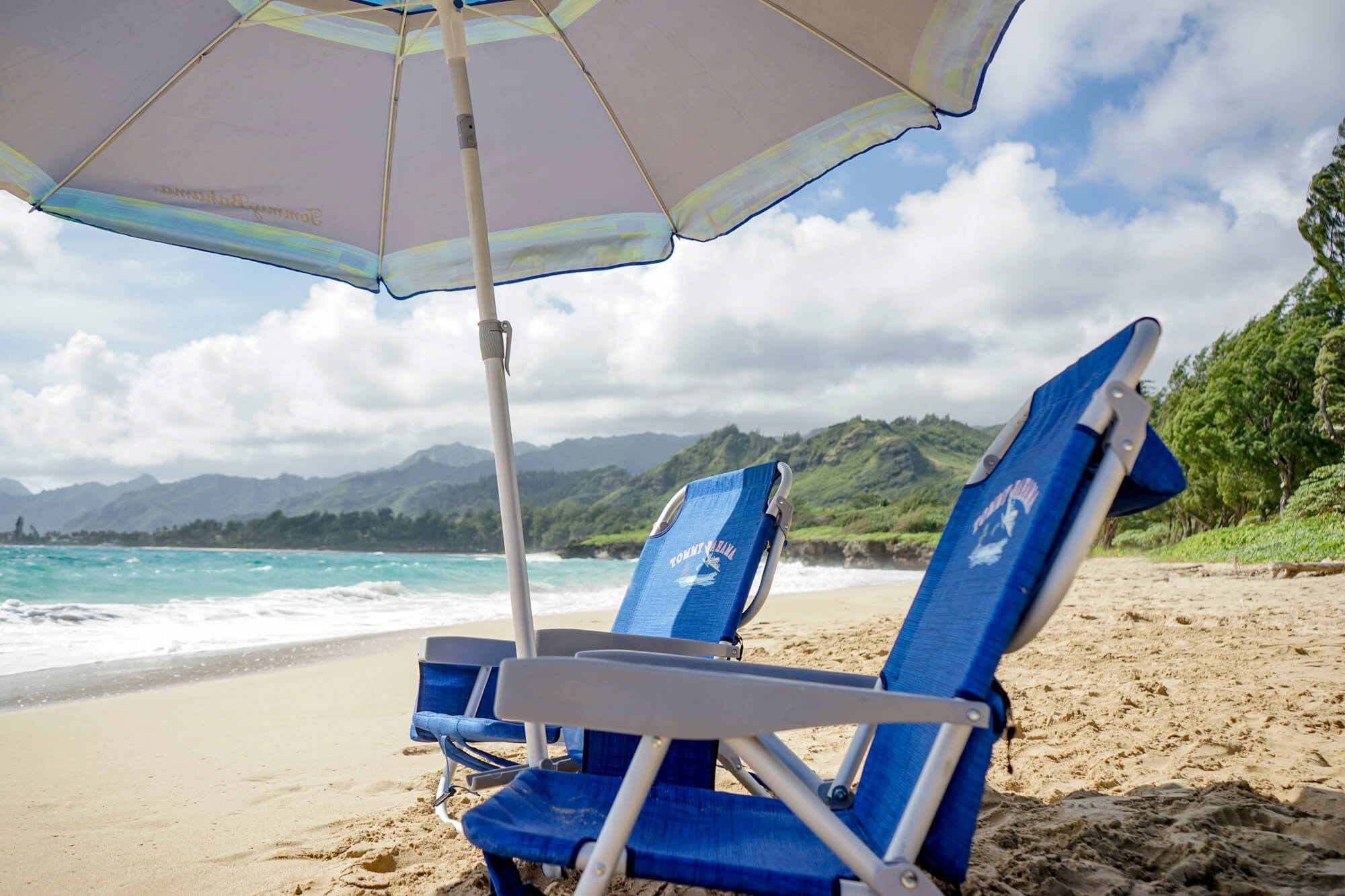オアフ島ビーチアンブレラレンタル、ノースショアオアフ島ライエ近郊