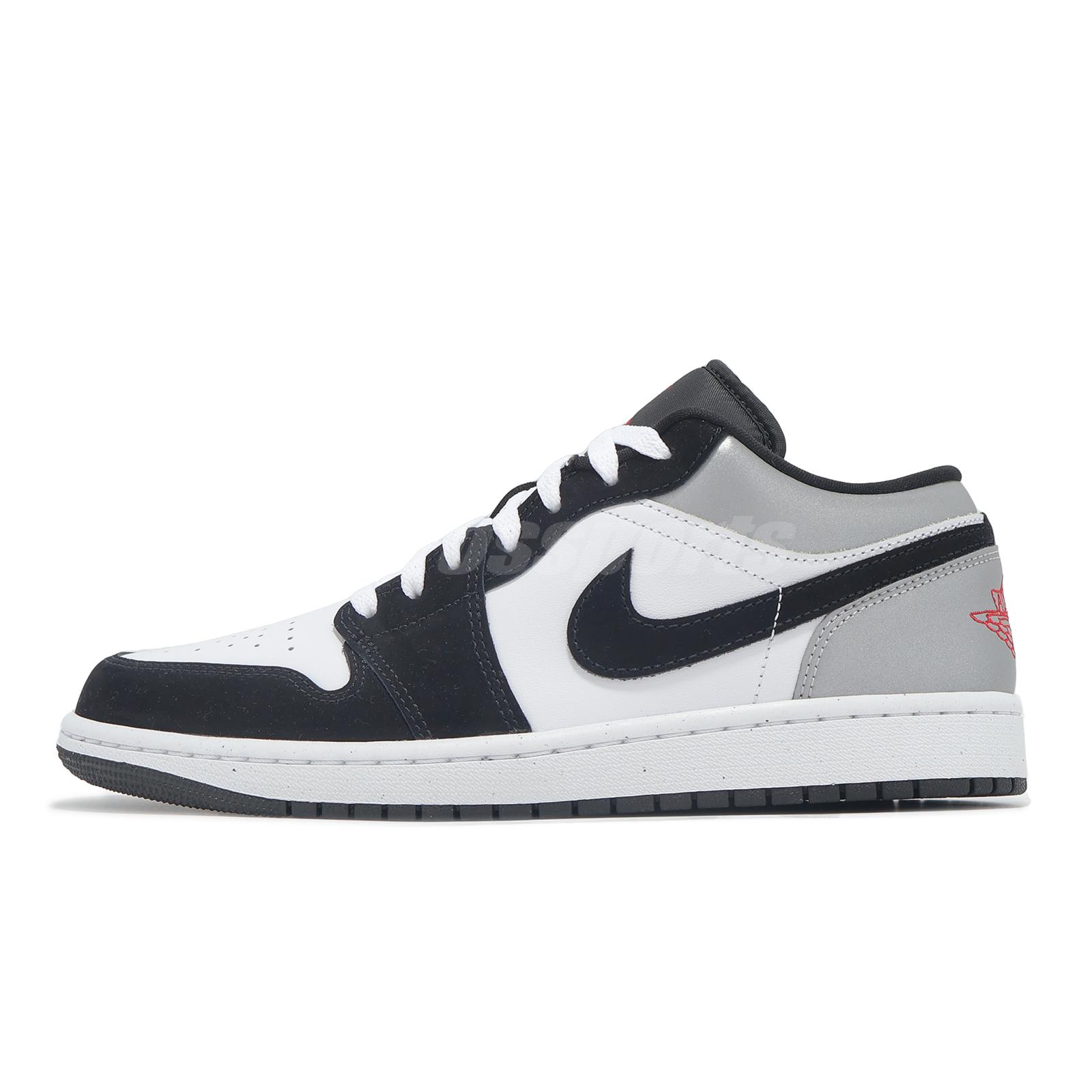 Nike Air Jordan 1 Low SE AJ1 White Black Matte Silver Fire Red Men