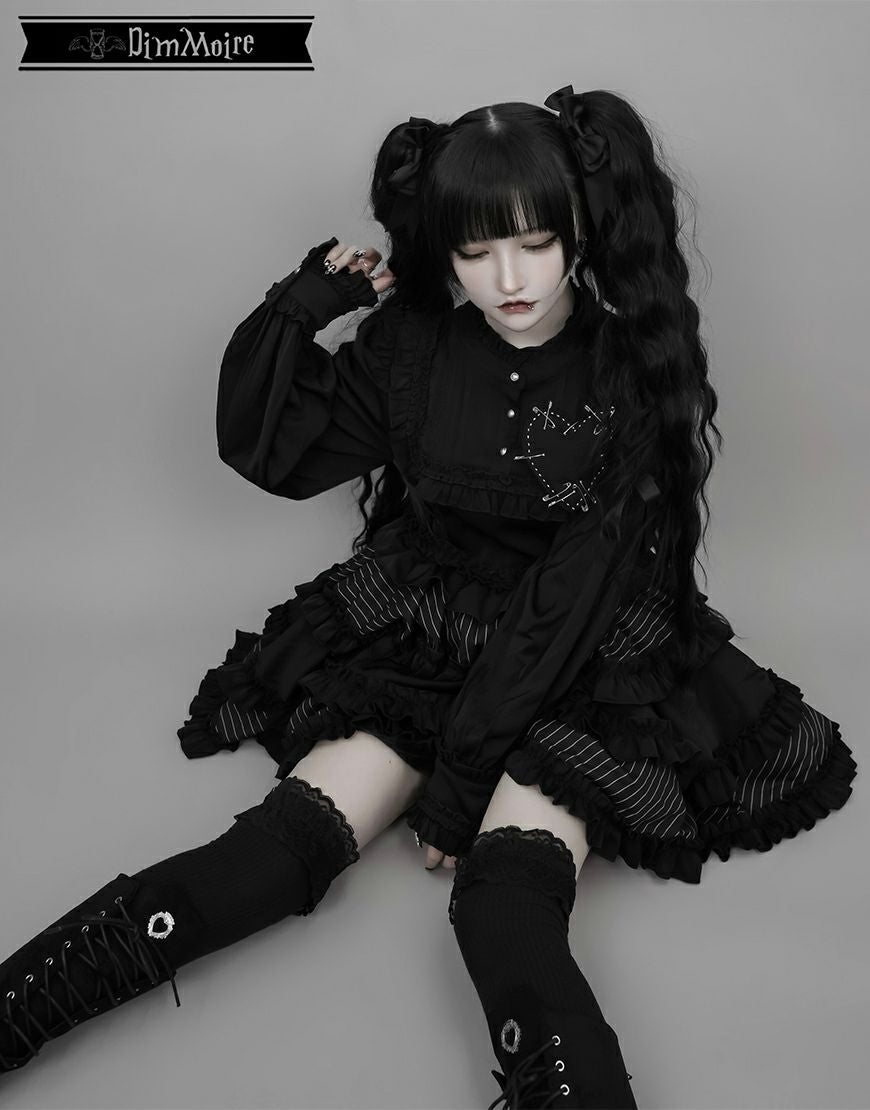 DimMoire【ディムモアール】フリルに埋もれて見る悪夢ドレス /Black