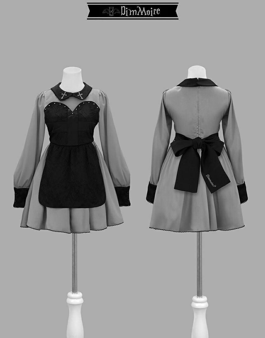 DimMoire【ディムモアール】夢纏うサスペンダースカート/Black