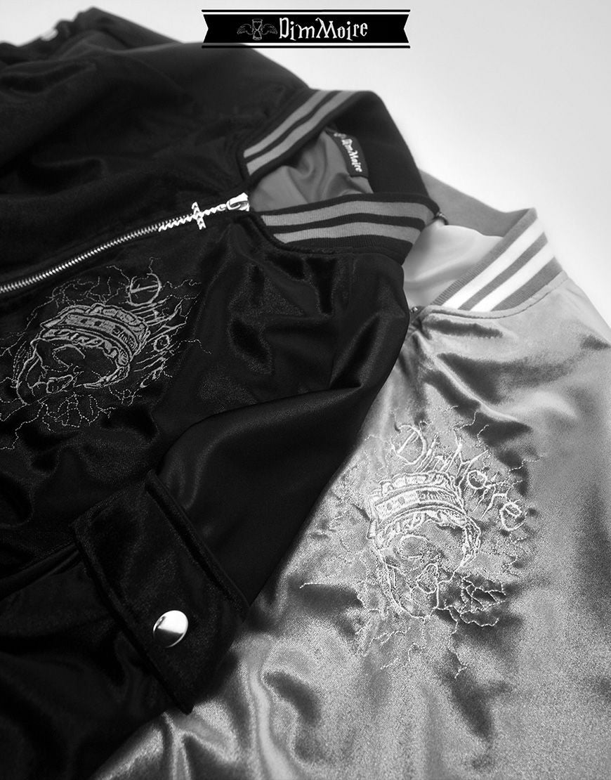 DimMoire【ディムモアール】Messy Bonesベロアスカジャン/Black