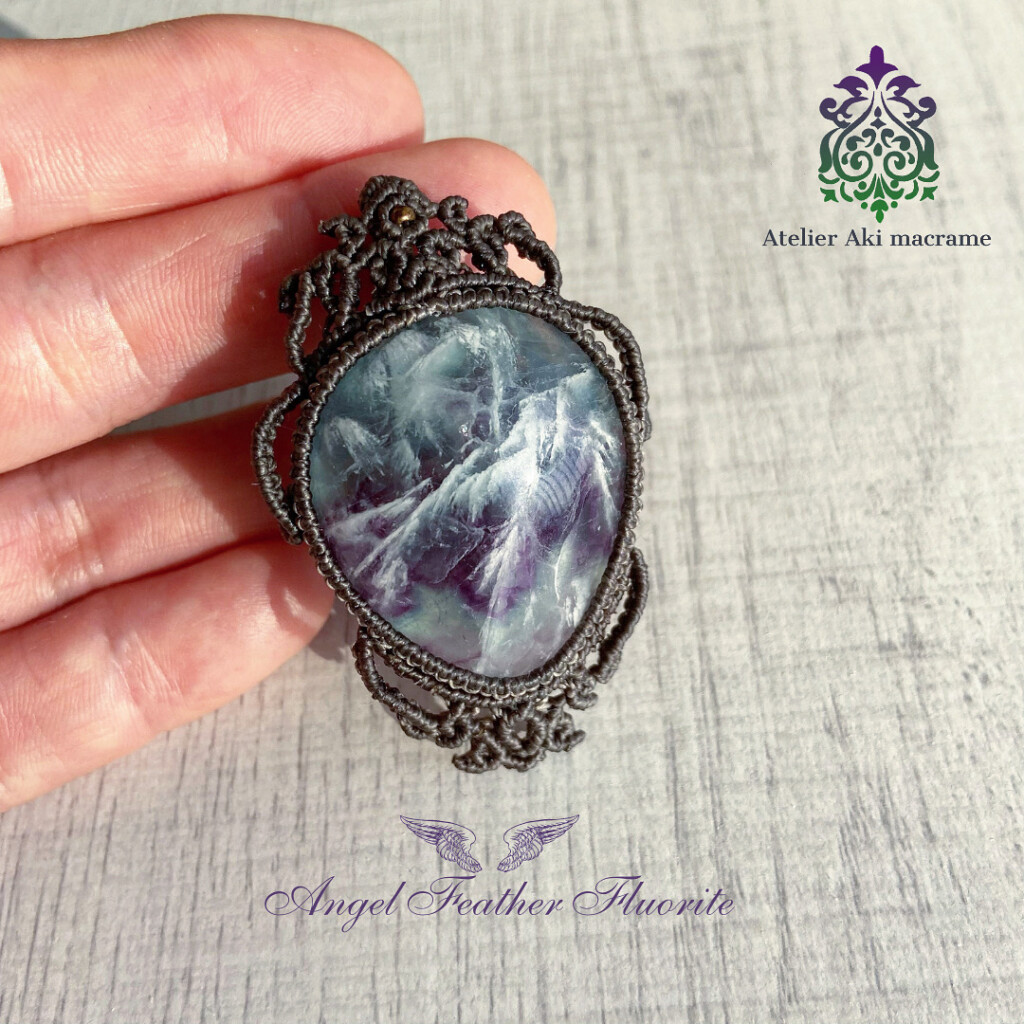 エンジェルフェザーフローライト グリーンストロベリークォーツ