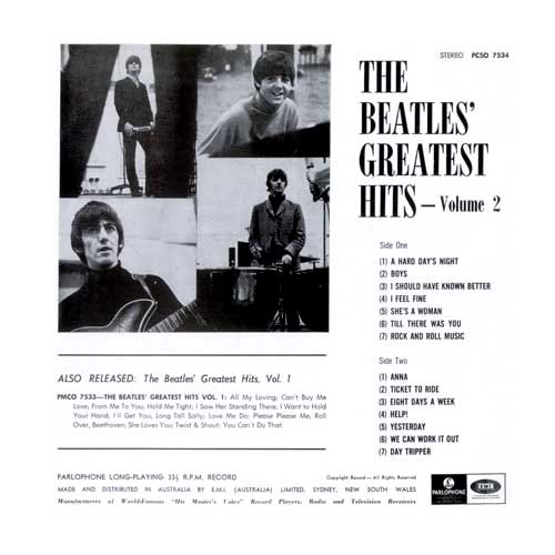 Greatest Hits Volume 2 (Australia, 1967) - About The Beatles