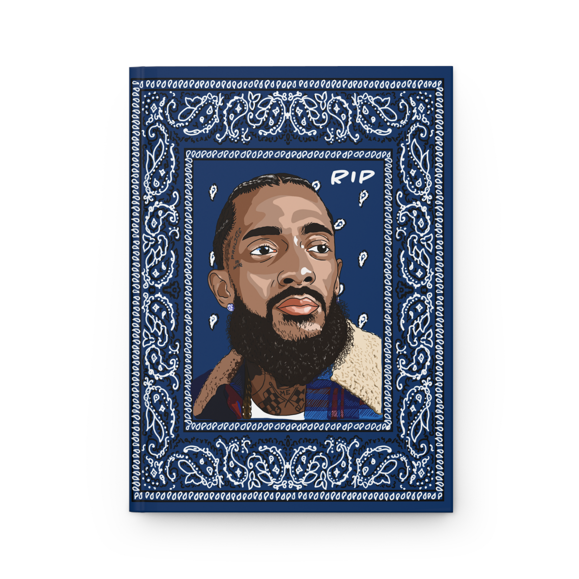 Nipsey Hussle Journal Blue Notebook Hip Hop Art Fan Gift Boys Men