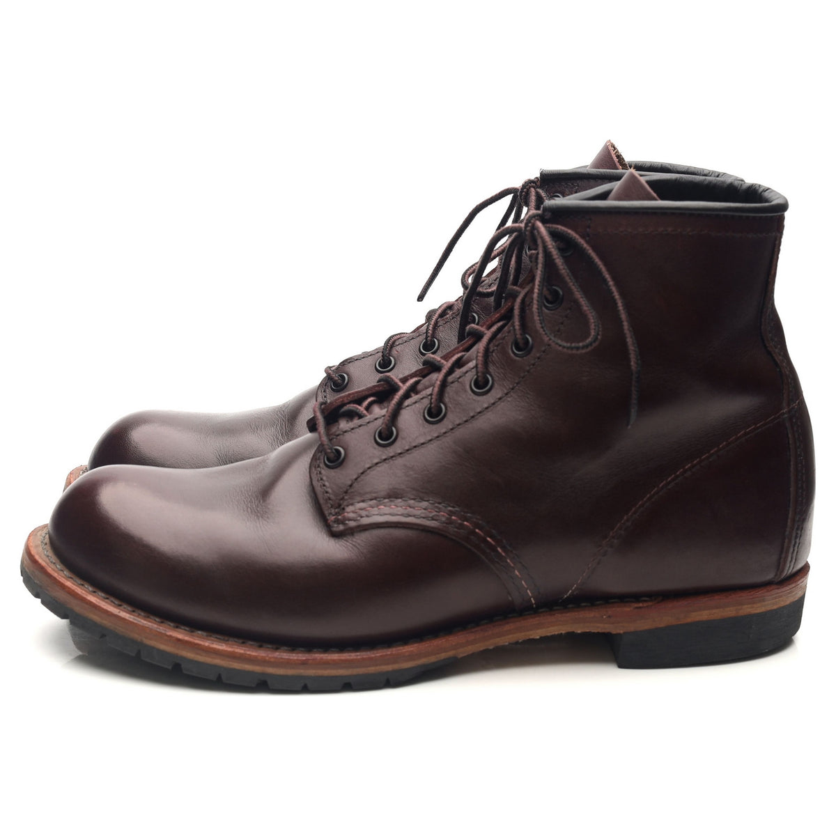 9011' Burgundy Leather Beckman Boots UK 7.5 US 8.5 - Abbot's Shoes