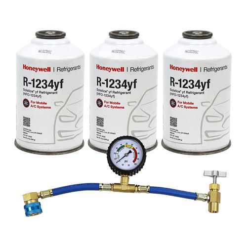 HONEYWELL SOLSTICE YF Refrigerant 1234YF 3 - 8oz can w/hose