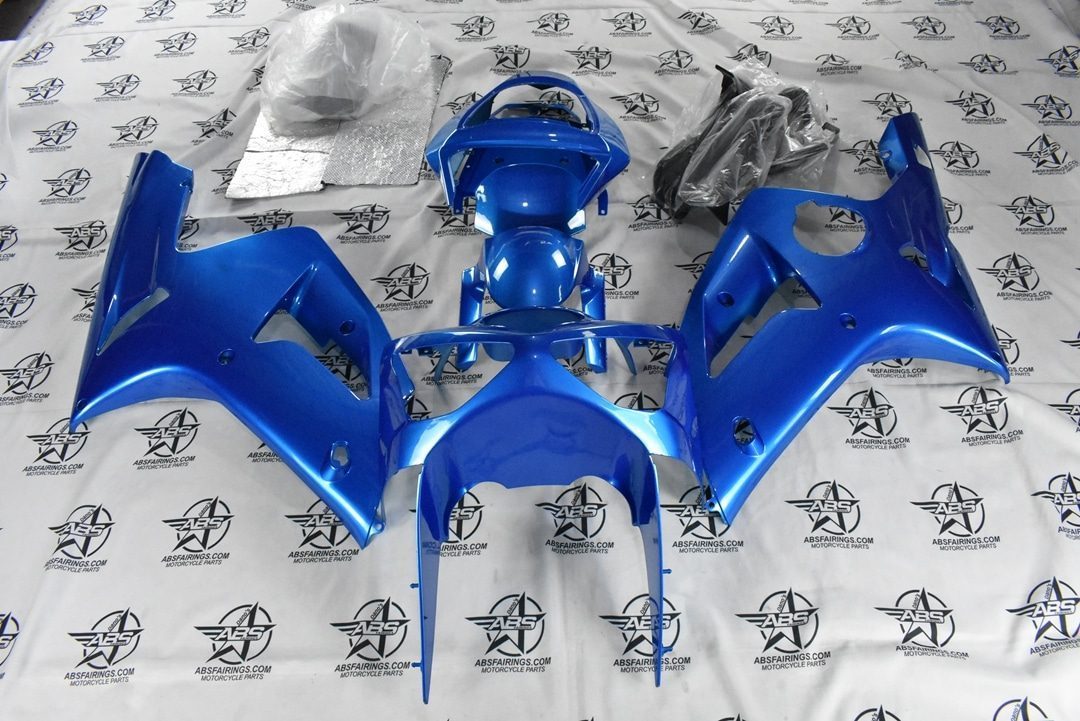 All Pearl Blue - 2003 to 2004 ZX6R | ABS Fairings
