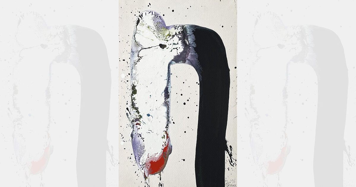 元永定正「work」 1976年/アクリル・紙/絵画販売