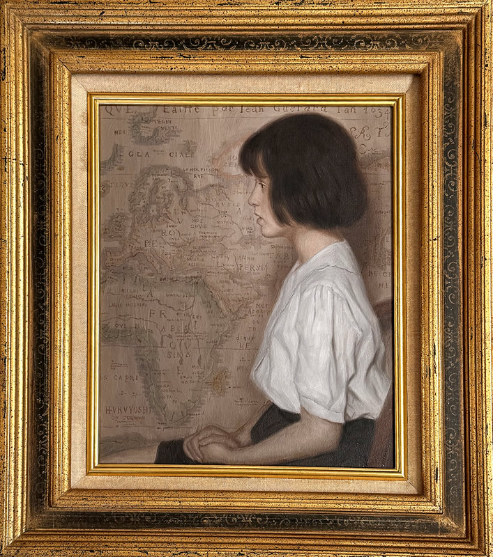 古吉弘「亜紀」油彩/1990年/絵画販売(SOLD)