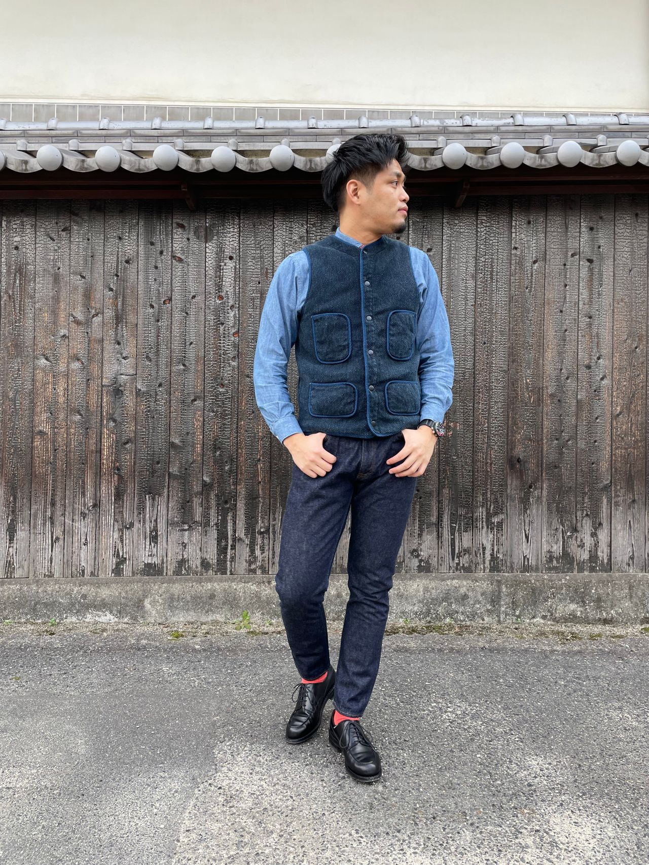 着やすさ◎暖かさ◎経年変化◎機能性抜群の刺し子パディングベスト