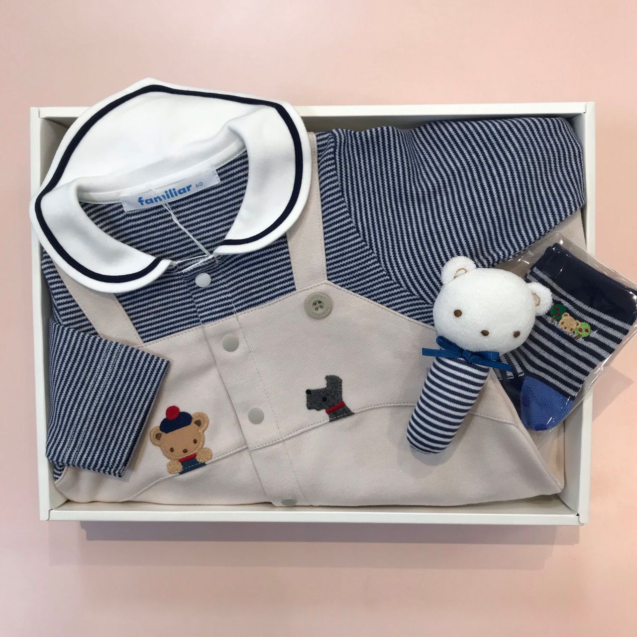 happii ファミリア オーバーオール ボーダートップス サロペット