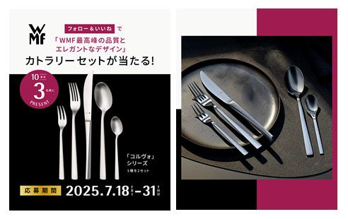 WMF最高峰のステンレス素材を採用した プレミアムなカトラリー