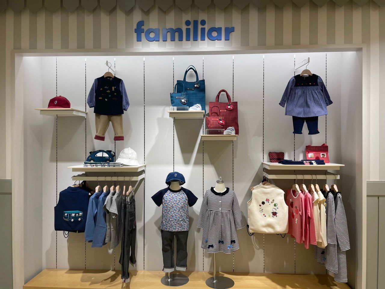 happii ファミリア オーバーオール ボーダートップス カバーオール